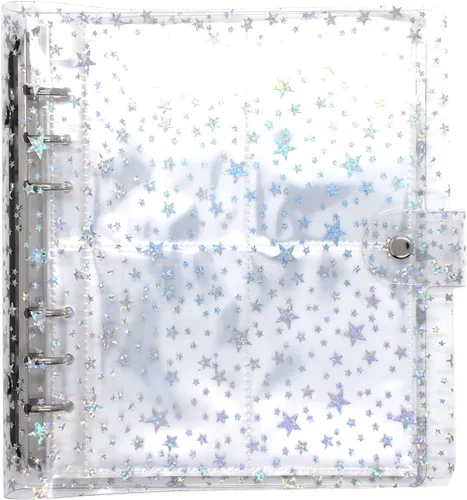 Álbum de fotos de PVC transparente con purpurina de 3 pulgadas para cámara Instax Fujifilm, soporte para tarjeta fotográfica Kpop, portatarjetas de