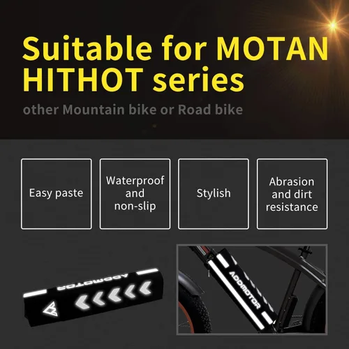 Miniatura 5 de ADDMOTOR Almohadilla de protección de batería de nailon, protector de marco de bicicleta de ciclismo, cubierta protectora reflectante