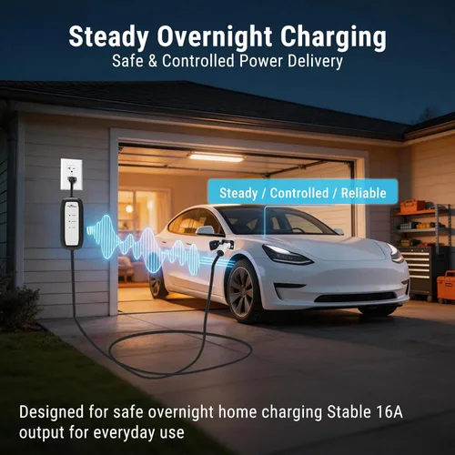 Miniatura 2 de Cargador Tesla portátil de nivel 1/nivel 2 de 16 A Conector NACS Enchufe NEMA 6-20 y adaptador 5-15 para Tesla Model 3/Y/S/X y todos