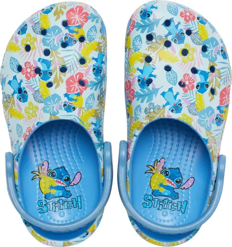 Miniatura 2 de Crocs Zuecos clásicos de puntada para niños, acetato de vinilo de etileno, diseño de punta redonda, correa de talón pivotante Puntadas/Floral