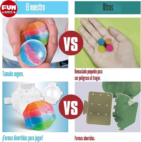 Miniatura 7 de FunKidz - Kit de bolas inflables grandes para niños, kit de fabricación de pelotas mágicas para manualidades, proyectos de ciencia y actividades