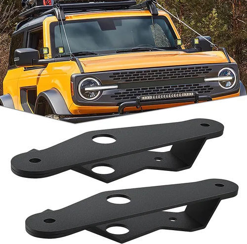 Miniatura 8 de Nilight Soporte de luz de zanja, bisagras de capó, kit de soporte de montaje para luz LED auxiliar todoterreno para luz de trabajo en Toyota 4Runner