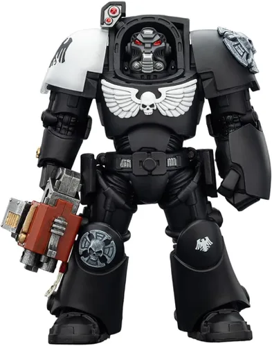 Miniatura 14 de JOYTOY Warhammer 40,000 1/18 Figura de acción Salamanders Terminator 1 con espada de poder y bolter de tormenta, modelo de colección de regalos