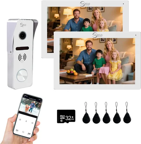 Miniatura 10 de TUYA - Sistema de intercomunicación de timbre de video con cable, monitor de 7 pulgadas, cámara HD 1080P, cámara de entrada, puerta, cámara TUYA