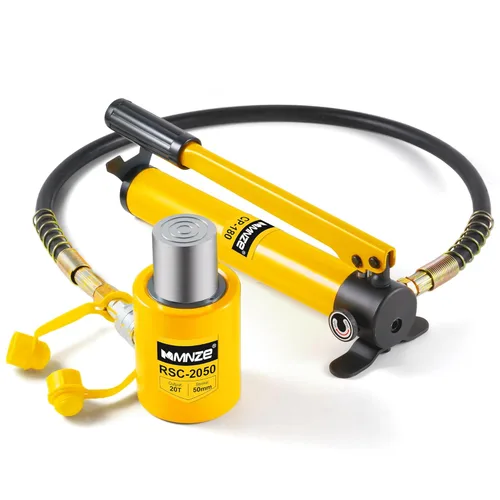 Miniatura 7 de Gato Cilindro Hidráulico de 10T 50mm/2" de Carrera Porta Power Ram Jack Cilindro de Elevación de Acción Simple Se Retrae Automáticamente