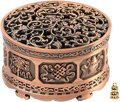 Miniatura 9 de Quemador de incienso tibetano, quemador de incienso de Buda, tamaño pequeño para cono, torre, incienso en polvo, incienso de bobina de 2H/4H
