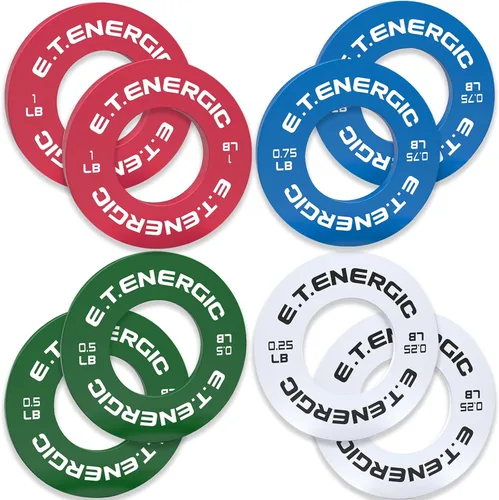 Juego de discos de peso fraccionales, micro placas de peso inodoras para pesas olímpicas para entrenamiento de fuerza de placas de cambio