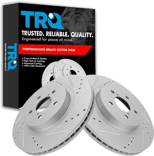 Miniatura 97 de TRQ Juego de rotores de freno de rendimiento trasero con revestimiento G premium compatible con Mazda 6 2014-2021