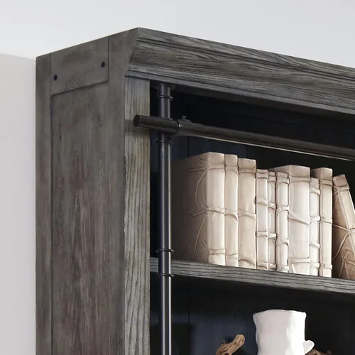Miniatura 4 de Martin Furniture Avondale - Estantería de pared de 8 pies de alto con escalera organizador de almacenamiento estante de exhibición para oficina