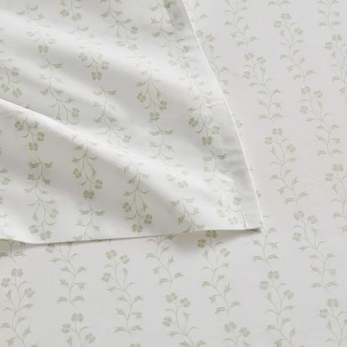 Miniatura 5 de Martha Stewart - Juego de sábanas de tamaño individual, sábanas refrescantes nítidas y entalladas con un tacto ligero de percal de algodón
