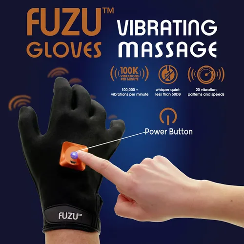 Miniatura 2 de Fuzu Guantes de masaje vibratorios utilizados para masajes de parejas, masaje muscular dolorido, espalda, cuello, hombros, piernas, 20 velocidades