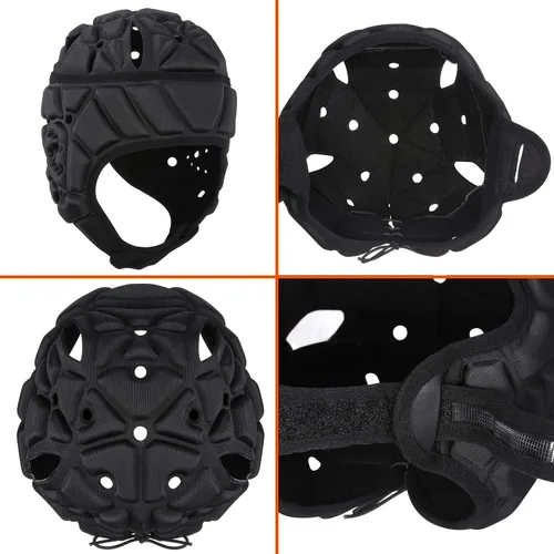Miniatura 7 de Casco de fútbol con bandera, casco de fútbol de carcasa suave para 7 v7, estilo gorra de rugby, protección acolchada ligera, transpirable, ajuste