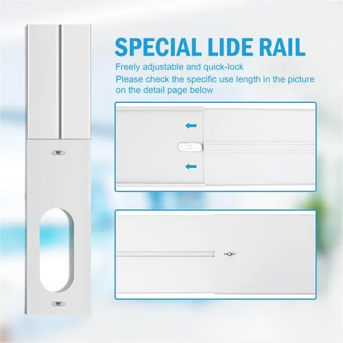 Miniatura 5 de YoleShy Kit de ventana de aire acondicionado portátil con acoplador, sello de ventana ajustable para unidad de CA, kit de ventilación de CA