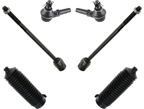 Miniatura 65 de TRQ Kit de dirección interior y exterior para lado del conductor y del pasajero delantero, con cremallera de dirección y fuelle de piñón compatible