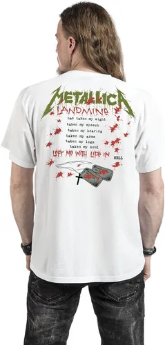 Miniatura 6 de Metallica Men's One Landmine T-Shirt White