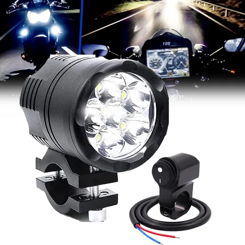 Miniatura 9 de Ourbest Luz de motocicleta, 12 V 24 V alto/bajo/estroboscópico motocicleta auxiliares luces ATV UTV Bicicletas Dirt Bike Led niebla luces