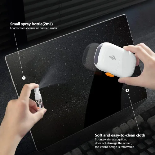 Miniatura 3 de SIN SHINE Limpiador de teclado 7 en 1, limpiador de teclado para computadora portátil, monitor, TV, teléfono, computadora (BBH01-Blanco)