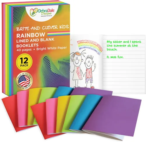Miniatura 6 de DEBRADALE DESIGNS - Brite & Clever - 40 libros de páginas en blanco para niños - 5-1/2 x 8-1/2 pulgadas - Paquete de 12 - Cubiertas moradas