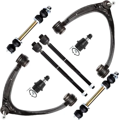 Miniatura 4 de Kit de suspensión de 8 piezas, 2 articulaciones de bola inferior delantera 2 barras de dirección 2 barras de corbata interior 2 extremos de control