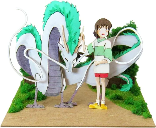 Puf gigante MP07-75 Studio Ghibli Mini Spirited Away Haku Ryu & Chihiro - Artesanía de papel sin escala