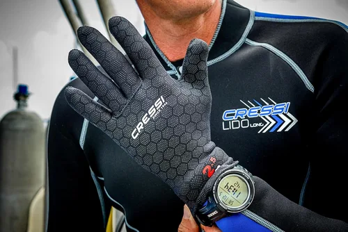 Miniatura 7 de Cressi Guantes de buceo de 5 dedos para adultos, protección térmica de neopreno, para cualquier actividad acuática, guantes de alta elasticidad