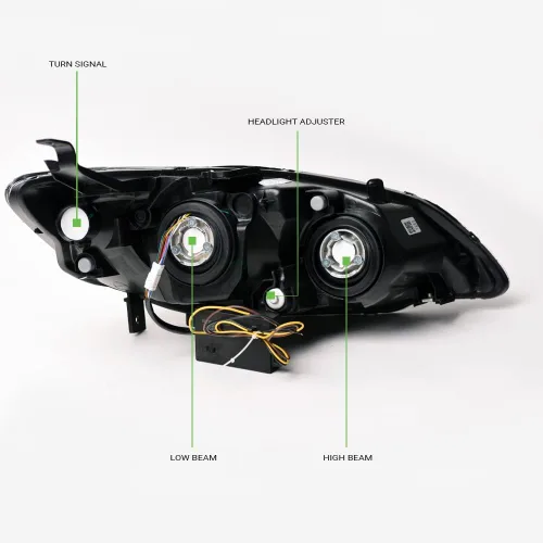 Miniatura 4 de 7422446340312 Compatible con Honda Civic 2004-2005 2 puertas coupé / 4 puertas sedán Switchback Barra de tira de LED secuencial estribos de luz