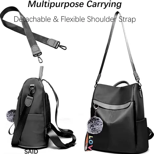 Miniatura 21 de Mochila para mujer, impermeable, antirrobo, bolsa de viaje, estiloA , L, Mochila