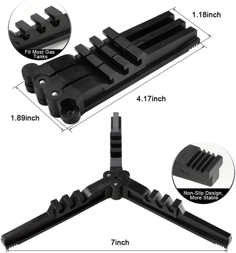 Miniatura 2 de Soporte universal plegable para bote de combustible, estabilizador de trípode Caudblor para estufas de camping, soporte compacto de tanque de gas