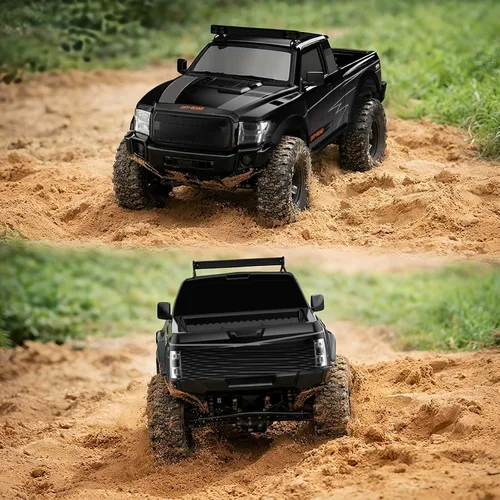 Miniatura 8 de Autos RC Camiones RC Crawler 1/10 Escala RTR Vehículo de Control Remoto 4WD 2.4GHz Cepillado Todoterreno Carreras Grado Pasatiempo Modelo con Luces