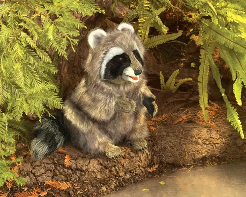 Miniatura 3 de Folkmanis - Marioneta de mano de mapache de peluche