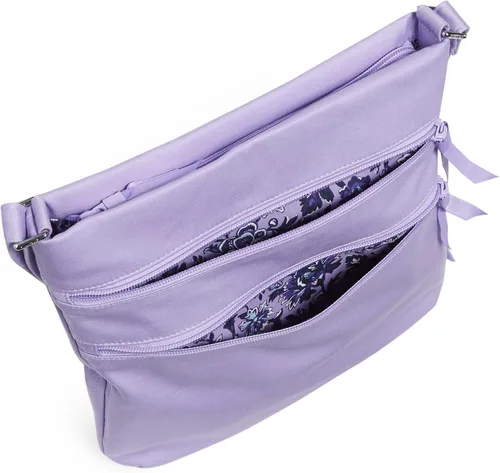 Miniatura 4 de Verabradley - Bolso cruzado de algodón con triple cremallera para mujer