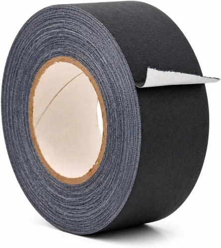 Miniatura 32 de WOD - Cinta adhesiva negra de grado profesional, fabricada en Estados Unidos, 1 pulgada x 50 yardas, sin residuos pegajosos, cables, no reflectante