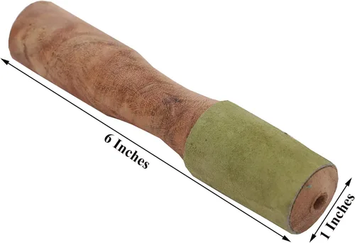 Miniatura 2 de Cuenco tibetano de madera dura envuelta en gamuza