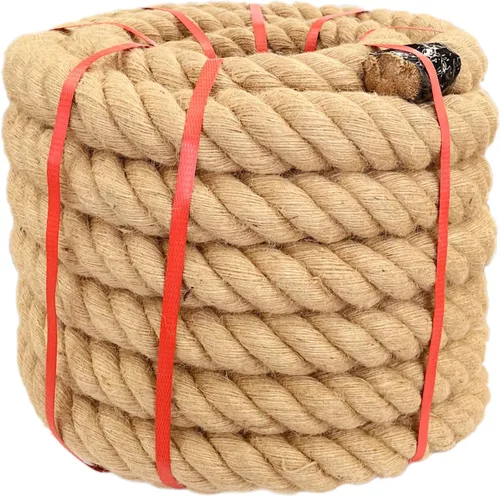 Miniatura 16 de Cuerda de cáñamo de 1 pulgada x 50 pies, cuerda trenzada de 4 hebras resistente para manualidades, decoración náutica, tira y afloja, paisajismo