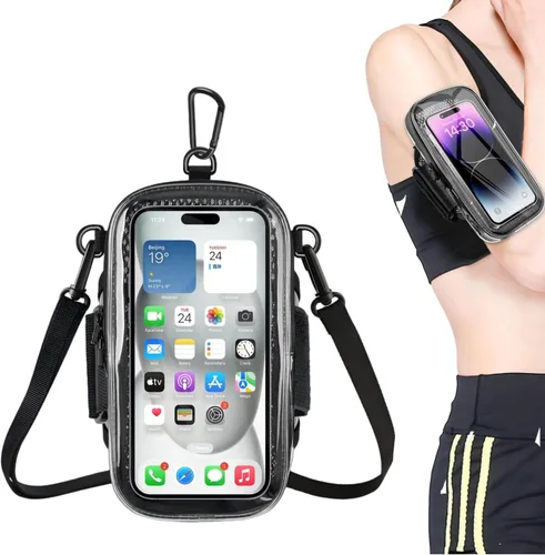 Miniatura 8 de Soporte para teléfono para correr, brazalete para iPhone 16 15 14 13 Pro Max 12 11 Plus X Samsung Android de hasta 6.9'', bandas universales
