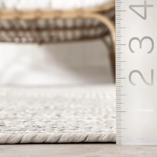 Miniatura 2 de nuLOOM 3 x 5 pies Alfombra trenzada sólida para interiores y exteriores, apta para mascotas, resistente al tráfico y a la intemperie, para patio