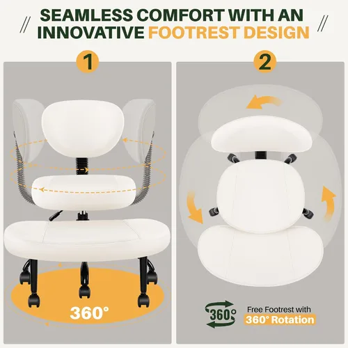 Miniatura 5 de Silla de oficina Criss Cross de Primy - Silla para piernas cruzadas con ruedas para TDAH - Sillas de escritorio en posición de rodillas ergonómicas