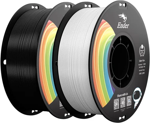 Miniatura 38 de Creality Filamento PLA+ Negro 1.75mm, filamento para impresora 3D de alta resistencia y sin enredos, embalaje al vacío, filamento para impresión 3D