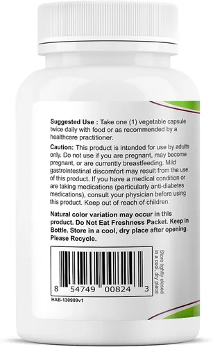 Miniatura 3 de Health As It Ought To Be Suplemento de berberina fresca de 450 mg Contiene solo berberina Sin conservantes 120 cápsulas