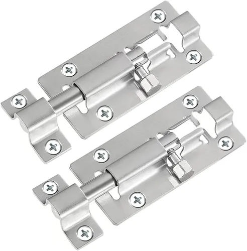 Miniatura 8 de FATLODA Paquete de 2 pestillos de perno de barril, cerradura deslizante de 3 pulgadas, cerraduras deslizantes de acero inoxidable grueso