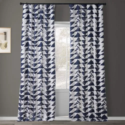 Miniatura 19 de HPD Half Price Drapes Cortinas florales de algodón de lujo con estampado de 84 pulgadas de largo (1 panel), modernas cortinas de oscurecimiento
