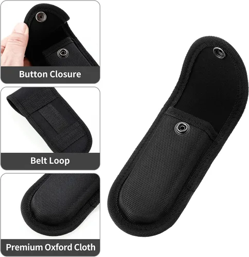 Miniatura 3 de Funda de nailon para cuchillo de bolsillo, bolsa multiherramienta de 5 a 5.5 pulgadas, funda de cinturón para cuchillo plegable con cierre a presión