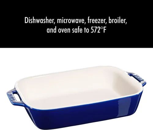 Miniatura 8 de Staub - Juego de moldes rectangulares para hornear, 2-piezas, Azul oscuro