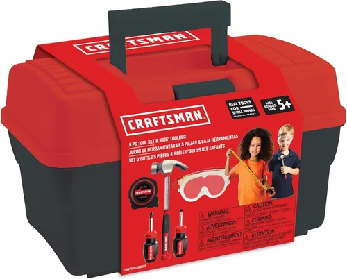 Caja de herramientas+juego 4-5 piezas PH Mini destornillador, Mini destornillador plano, cinta métrica, gafas de seguridad, caja de herramientas