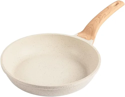 Miniatura 8 de CAROTE Sartén antiadherente para saltear y freír, sartén para tortillas, sartén de chef de granito no tóxica y saludable, sartén para huevos Blanco