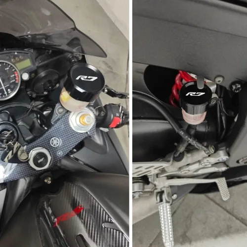 Miniatura 2 de MOWOK Para YAMAHA YZF R7 YZF-R7 YZFR7 2021 2022 2023 2024 2025 2026 Accesorios de motocicleta Cubierta de depósito de aceite de líquido de freno