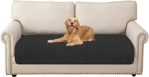 Miniatura 23 de Muamar Funda para Cama de Perro Protector de Sofá, Antideslizante Impermeable Fundas de Sofá para Sala de Estar Fundas de Sofá, Tapete de Sofá, Negro