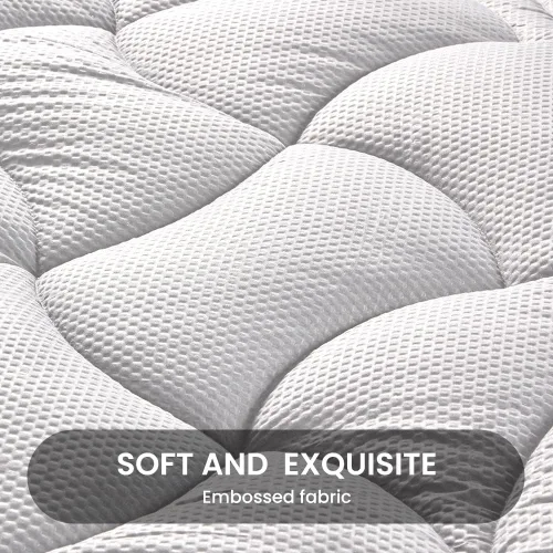 Miniatura 4 de SLEEP ZONE Cubrecolchón refrescante tamaño individual para cama individual, protector de colchón acolchado zonificado de primera calidad, funda Gris