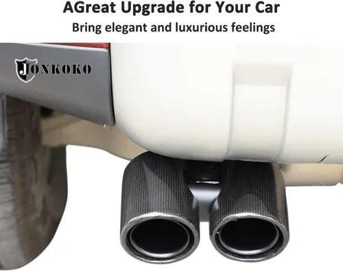 Miniatura 5 de Cubierta de cancelación de ruido para tubo de escape de automóvil de fibra de carbono 100% real, acero inoxidable para Land Rover Defender 2020-2025