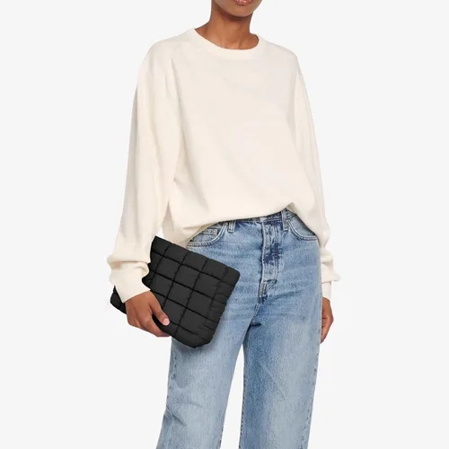 Miniatura 2 de Bolsa de Maquillaje Acolchada Inflada Bolsas de Cosméticos de Viaje Lindo Puffer Sólido Organizador de Artículos de Tocador Bolsa de Almacenamiento